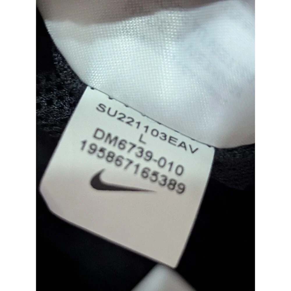 NIKE High Rise Running Shorts Womens Large Black Nylon Swoosh Lined Sportswear